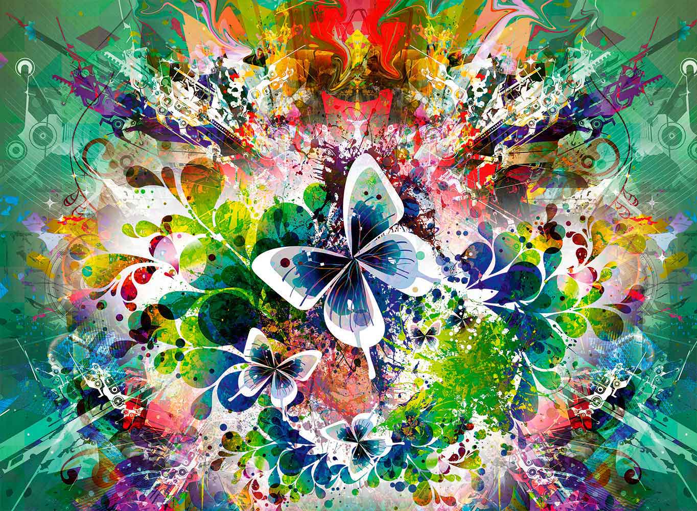 Puzzle Grafika Flores de Primavera y Mariposas de 3000 Pzs