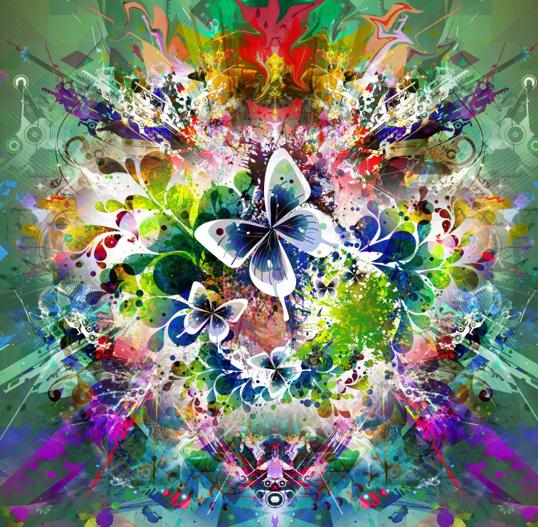 Puzzle Grafika Flores y Mariposas de Primavera de 1000 Piezas