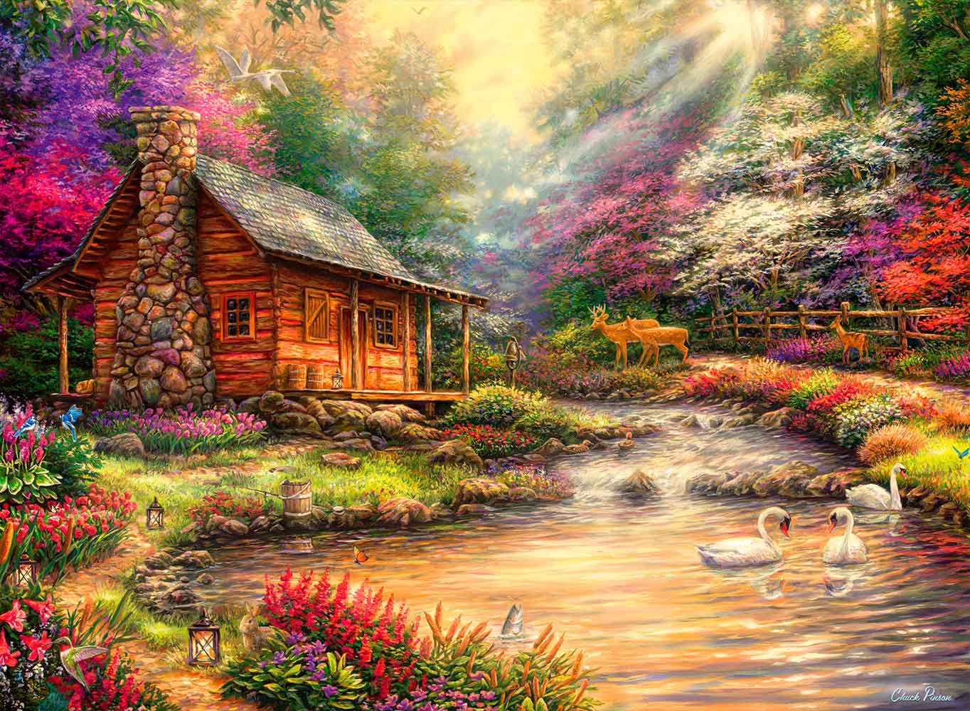 Puzzle Grafika Retiro en Brookside de 4000 Piezas