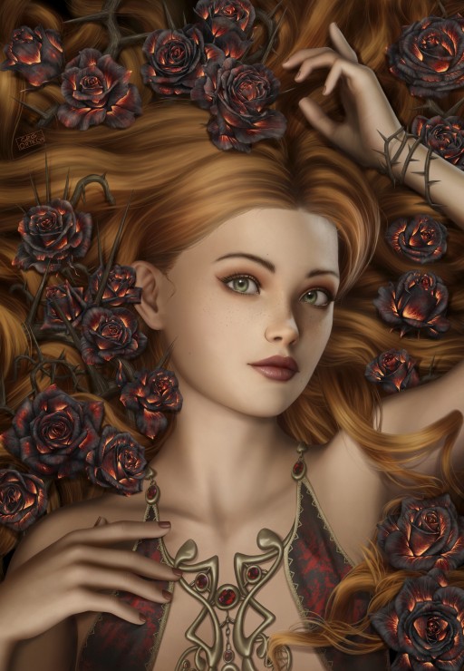 Puzzle Grafika Rosa Quemada de 1000 Piezas