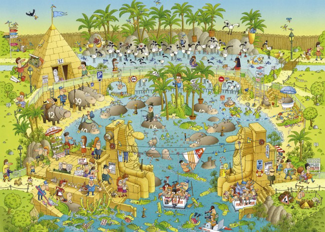 Puzzle Heye Hábitat del Nilo de 1000 Piezas
