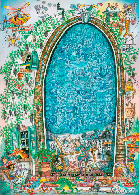 Puzzle Heye La Mente del Artista, Caja Triangular de 1000 Pzs