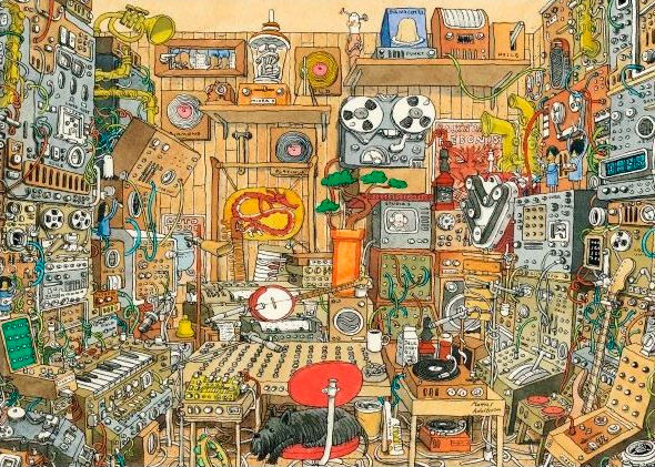Puzzle Heye Maníaco de la Música, Caja Triangular de 1000 Pzs