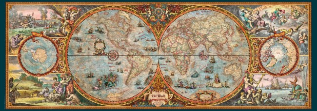Puzzle Heye Mapa Hemisferio Panorama de 6000 Piezas