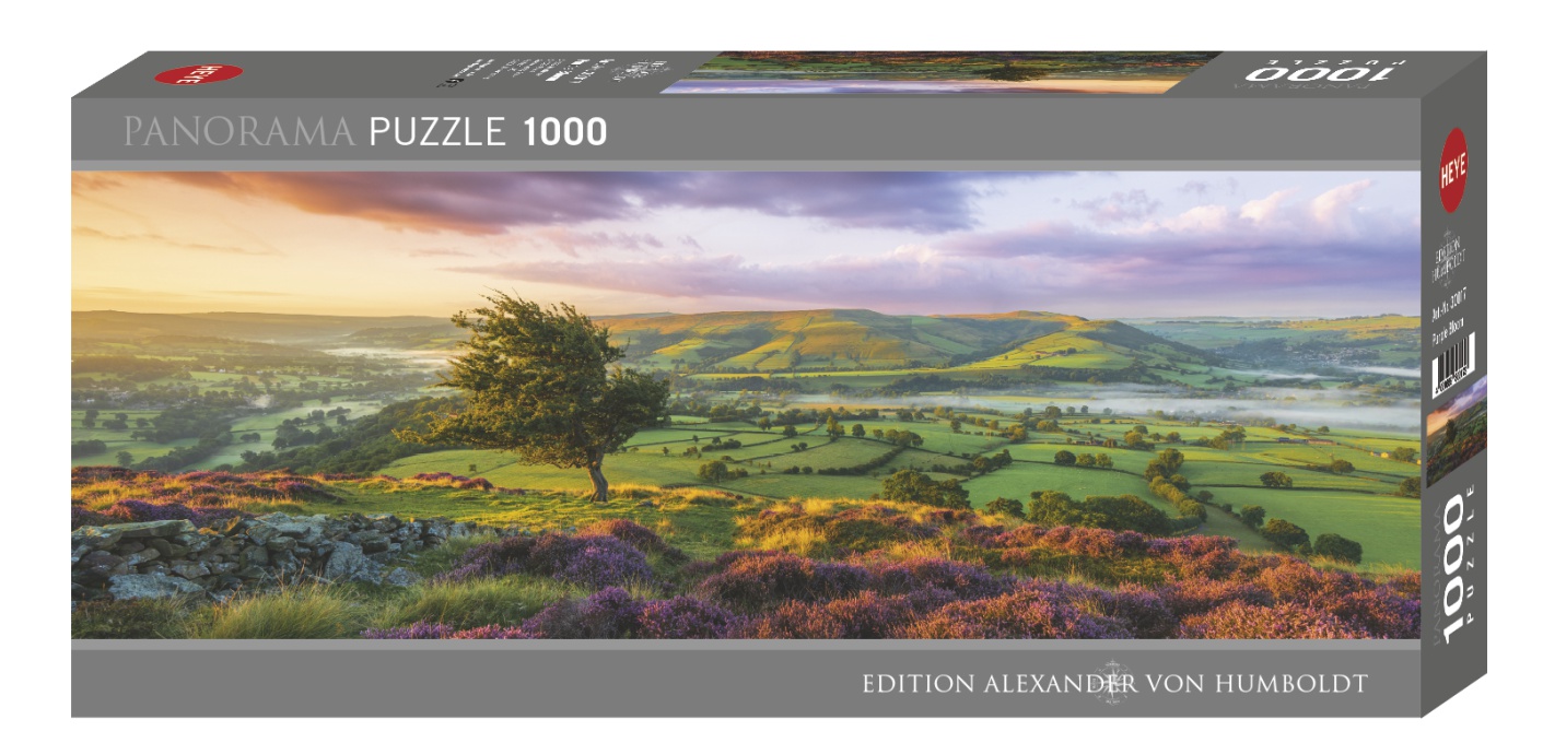 Puzzle Heye Panorámico Flores Moradas de 1000 Piezas