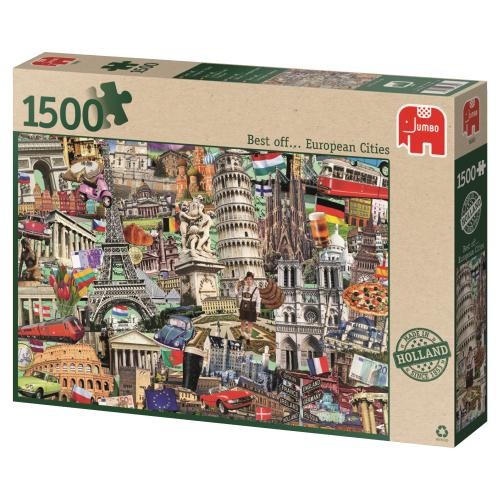 Comprar Puzzle Jumbo Best of European Cities de 1500 Piezas Jumbo18355