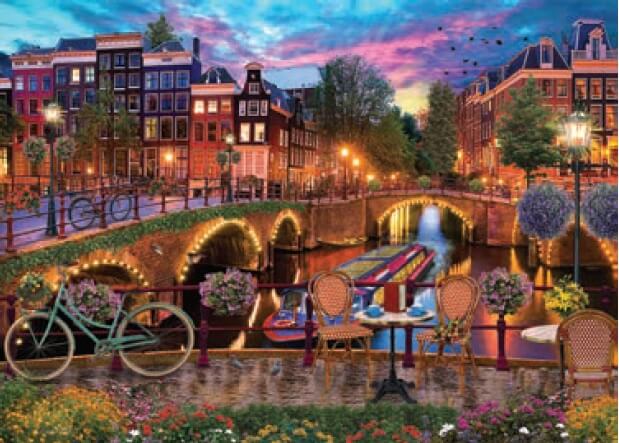 Puzzle Jumbo Canales de Amstrerdam de 1000 Piezas