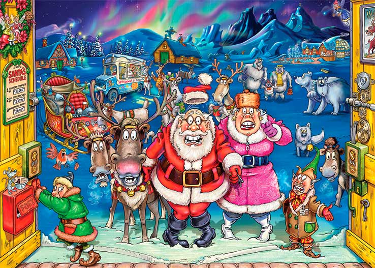 Puzzle Jumbo Christmas Inspector Elfo de 1000 Piezas