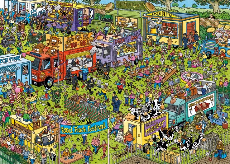 Puzzle Jumbo Festival de Food Trucks de 1500 Piezas