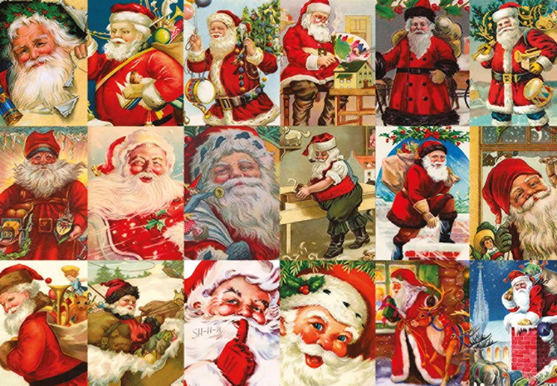 Puzzle Jumbo Papa Noel Vintage de 2000 Piezas