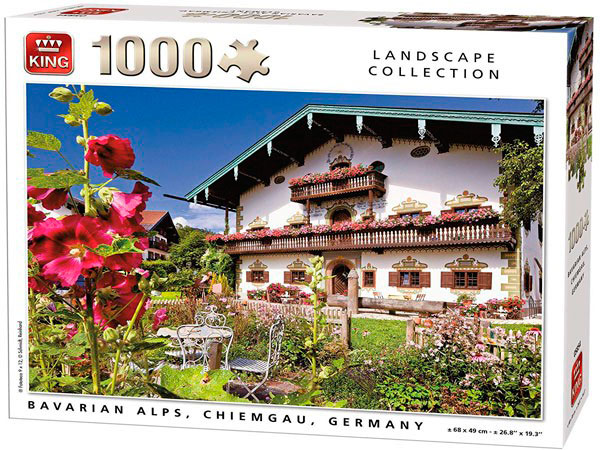 Puzzle King Alpes Bávaros Chiemgau Alemania de 1000 Pzs