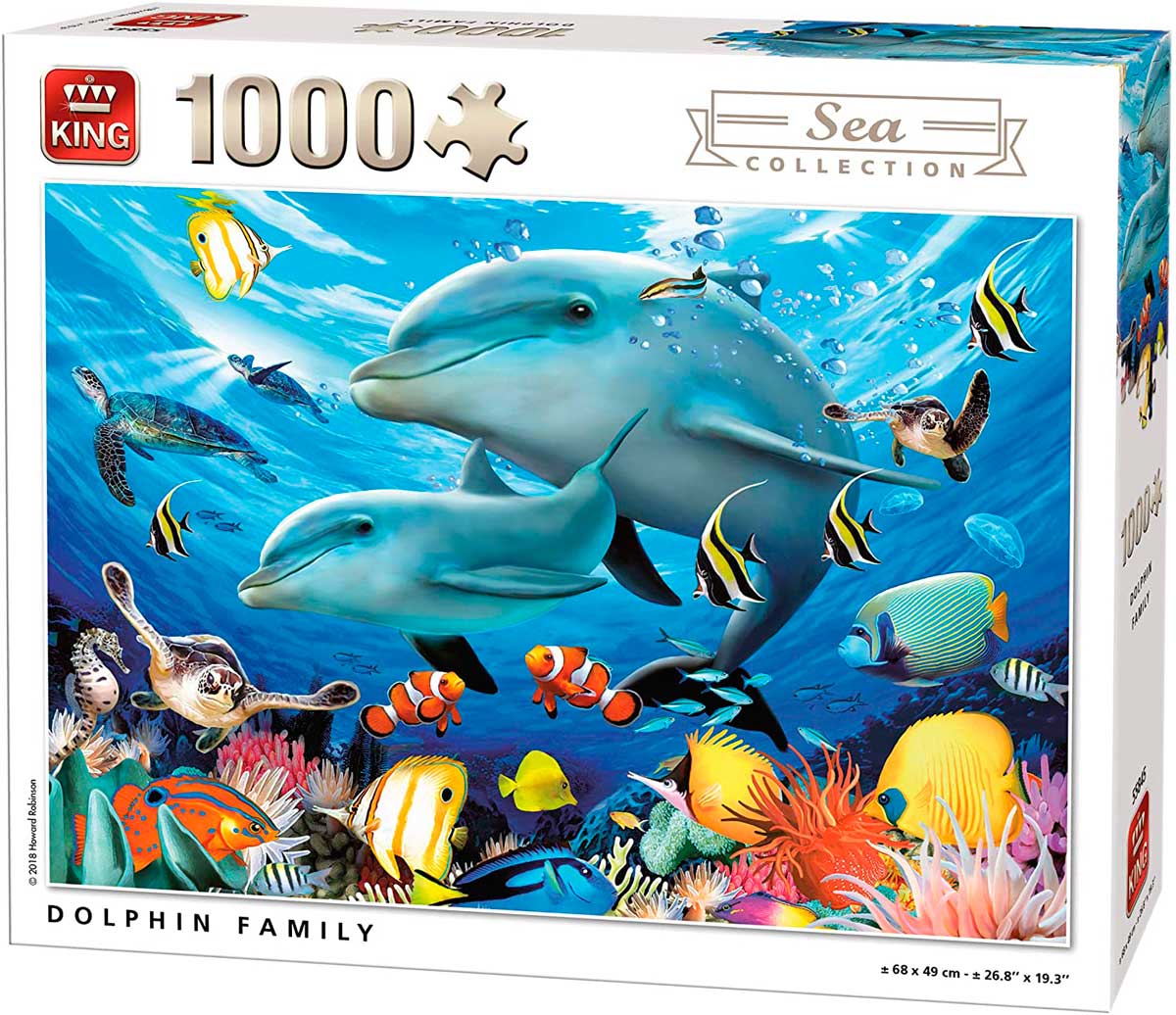 Puzzle King Familia de Delfines de 1000 Piezas