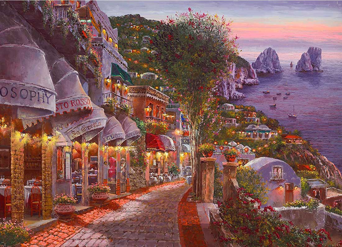 Puzzle King Noche en Capri de 1000 Piezas