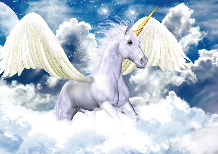 Puzzle Magnolia Pegaso en el Cielo Azul de 1000 Piezas