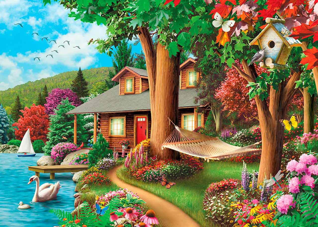Puzzle MasterPieces Alrededor del Lago de 1000 Piezas