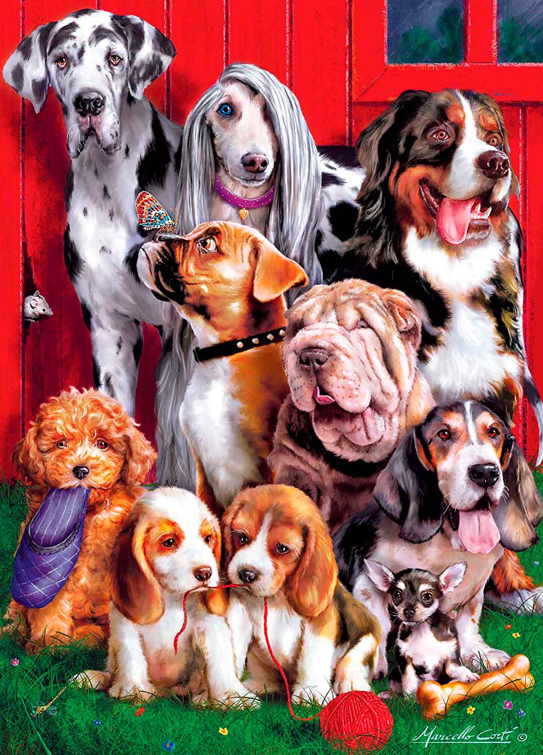 Puzzle MasterPieces Amigos Peludos Sentados de 1000 Piezas