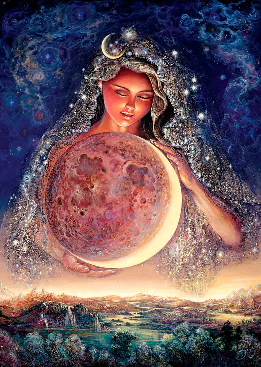 Puzzle Neón Art Puzzle Diosa de la Luna de 1000 Piezas