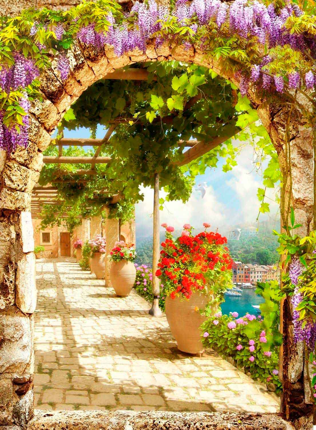 Puzzle Nova Arco de Flores de 1000 Piezas