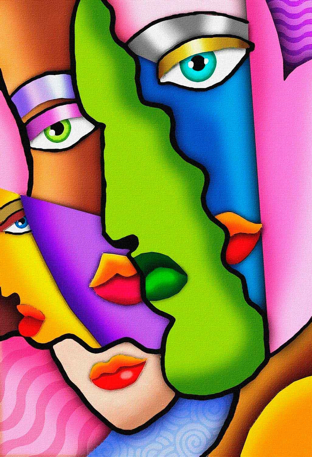 Puzzle Nova Caras Abstractas Coloridas de 1000 Piezas