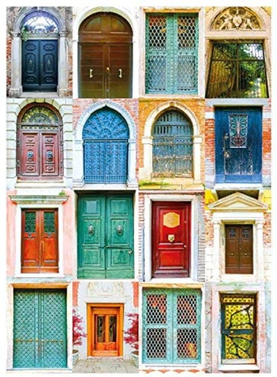 Puzzle Nova Collage de Puerta Venecianas de 1000 Piezas