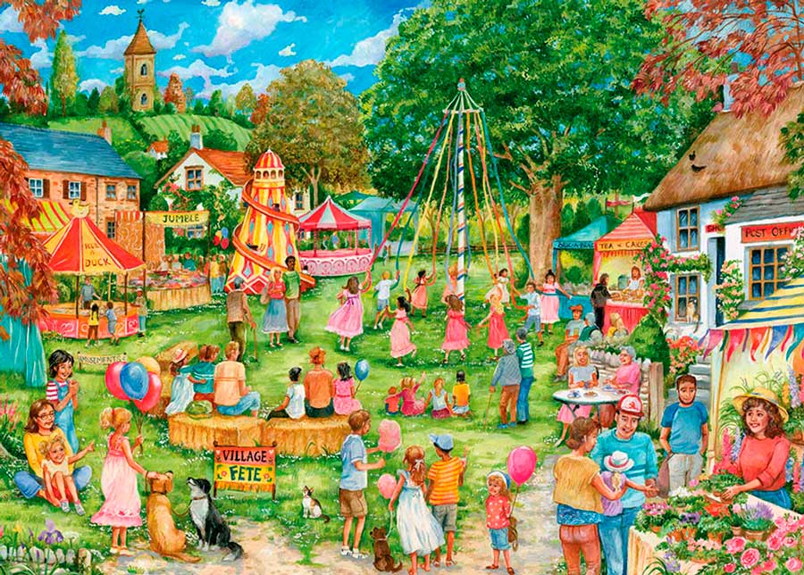 Puzzle Otter House Feria Campestre de 1000 Piezas