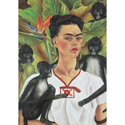 Puzzle Piatnik Frida Kahlo Autorretrato con Monos de 1000 Pieza