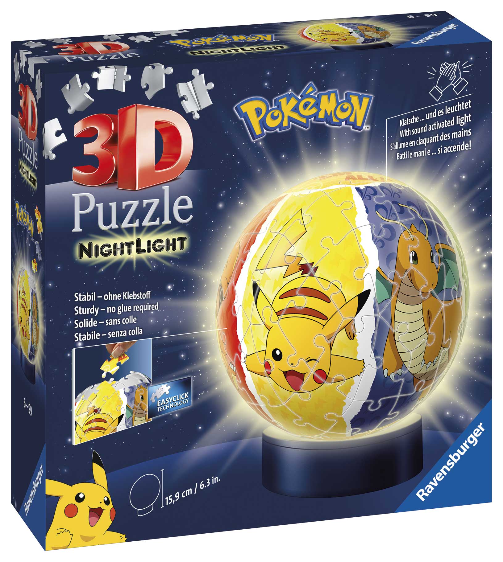 Comprar Puzzle 3D Pokémon NightLight de Piezas - Ravensburger-115471