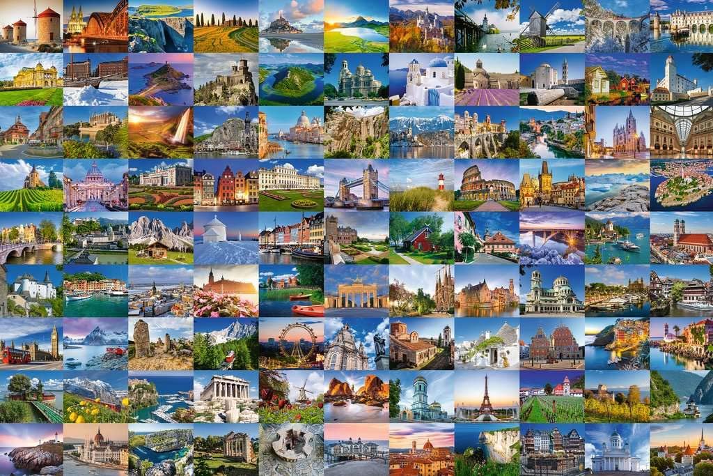 Puzzle Ravensburger 99 Hermosos Lugares en Europa de 3000 Pzs