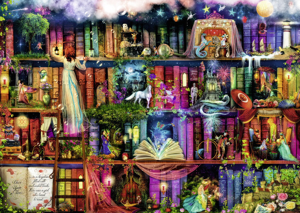 Puzzle Ravensburger Biblioteca de Fantasía de 1000 Piezas