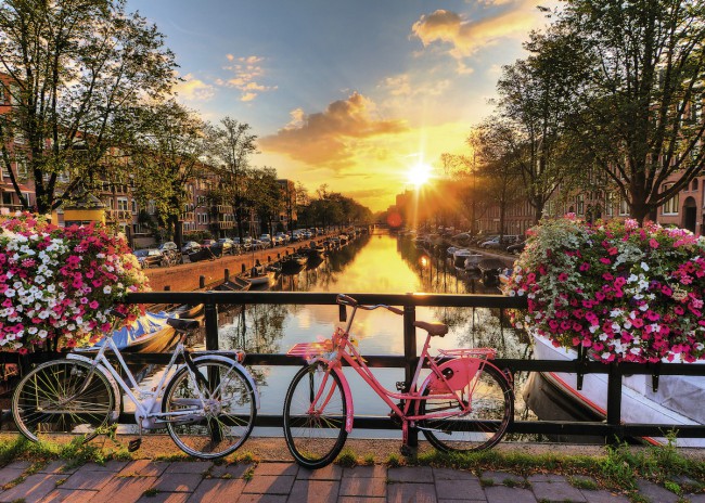 Puzzle Ravensburger Bicicletas de Amsterdam 1000 Piezas
