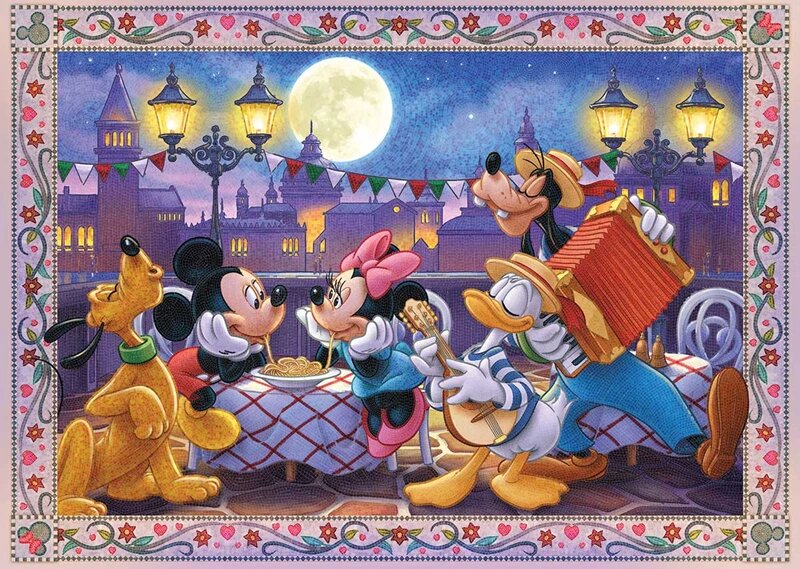 Puzzle Ravensburger Cena Romántica de Mickey y Minnie 1000 Pzs