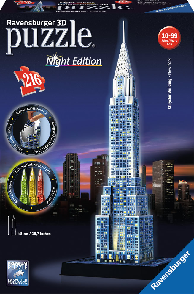Comprar Puzzle Ravensburger 3D Chrysler Building Night Edition 216