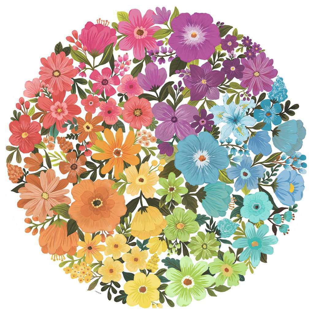 Puzzle Ravensburger Circular Flores de 500 Piezas
