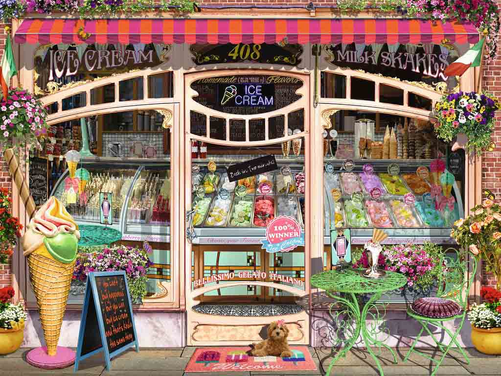Puzzle Ravensburger La Heladería de 1500 Piezas