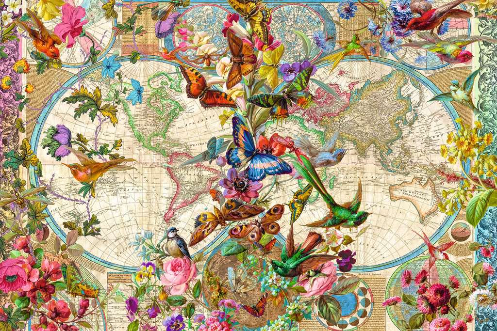 Puzzle Ravensburger Mapa Mundial de Flora y Fauna de 3000 Pieza