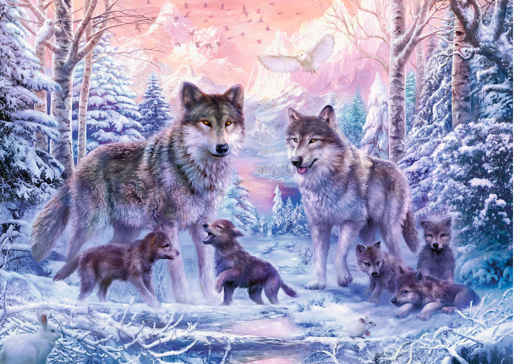 Puzzle Ravensburger Lobos de 1000 Piezas