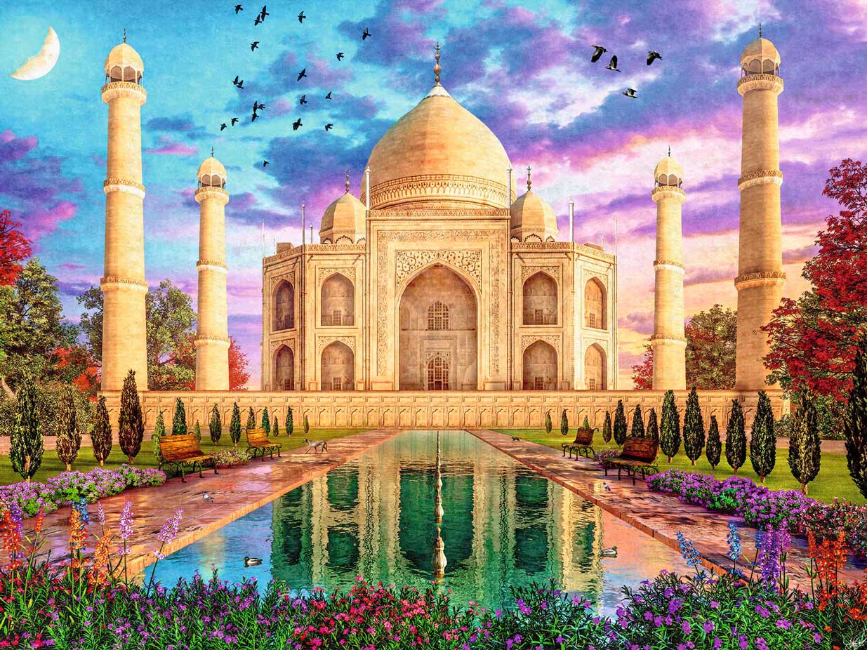 Puzzle Ravensburger Majestuoso Taj Mahal de 1500 Piezas
