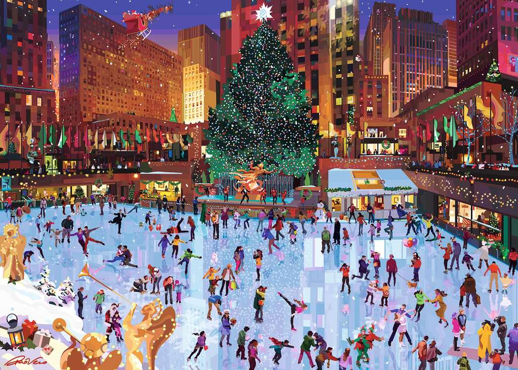 Puzzle Ravensburger Navidad Rockefeller Center de 1000 Piezas