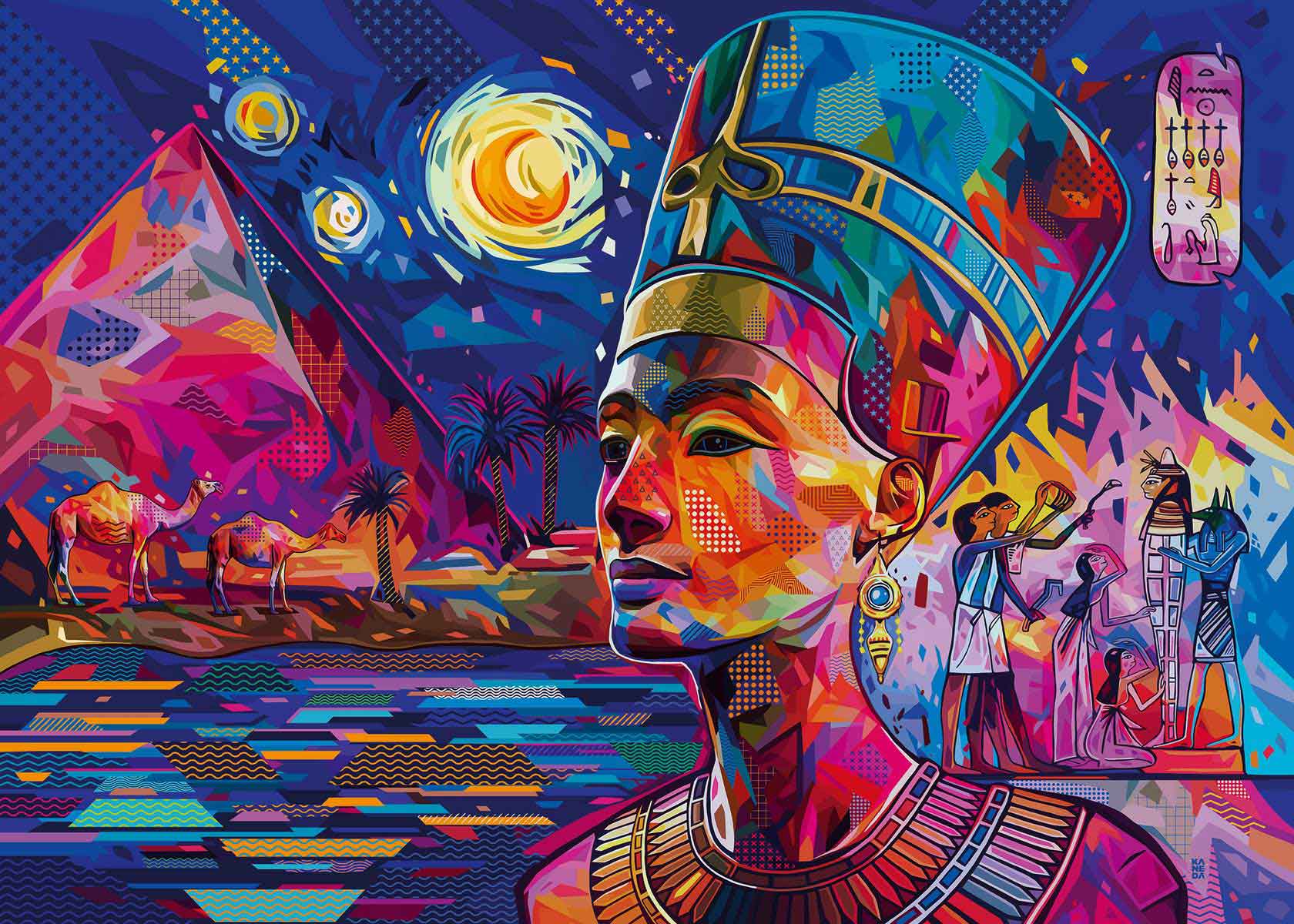 Puzzle Ravensburger Nefertiti en el Nilo de 1000 Piezas