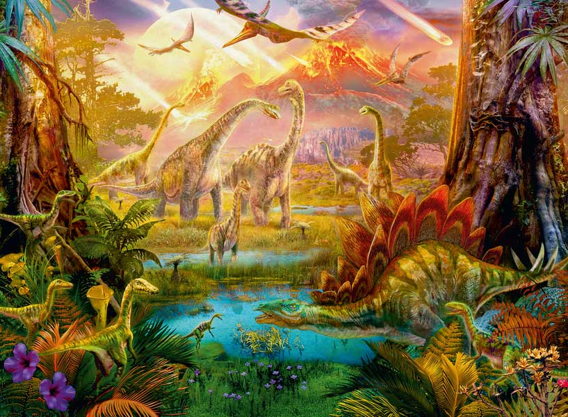Puzzle Ravensburger Tierra de los Dinosaurios de 500 Piezas