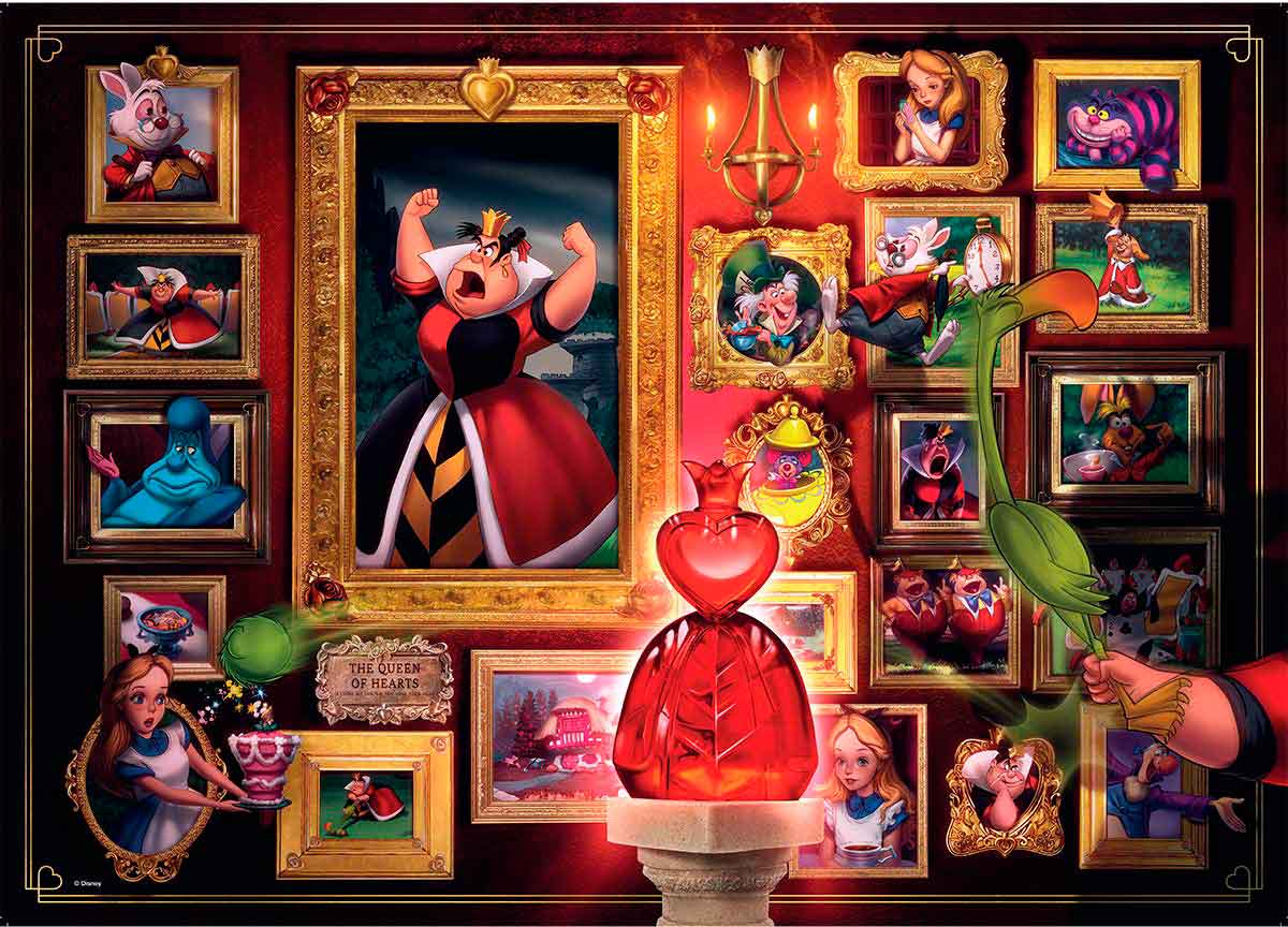 Puzzle Ravensburger Villanos Disney: Reina de Corazones de 1000