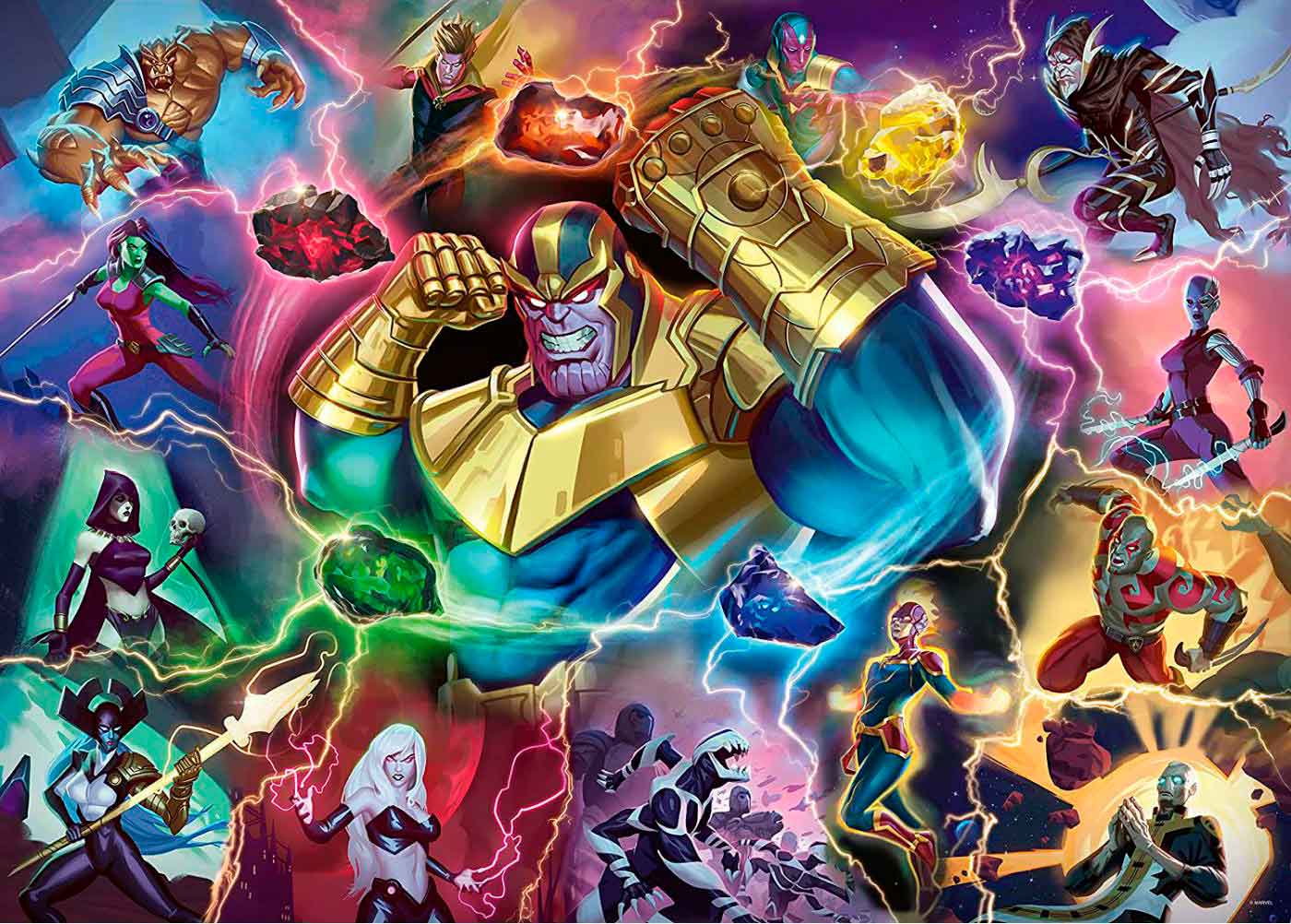 Puzzle Ravensburger Villanos Marvel: Thanos de 1000 Piezas