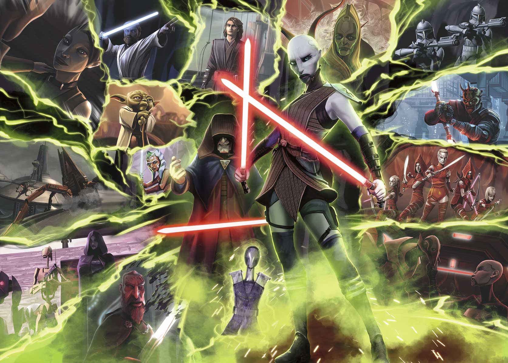 Puzzle Ravensburger Villanos Star Wars Asajj Ventress de 1000 Pz