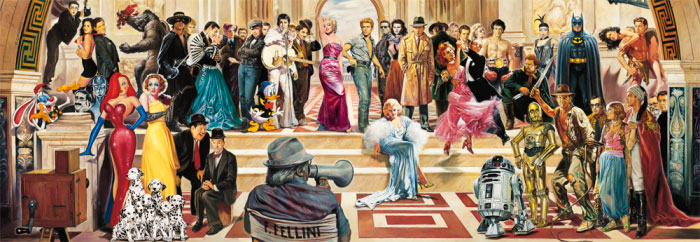 Puzzle Schmidt 100 Años de Cine Panorama de 1000 Piezas