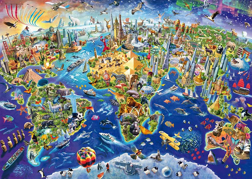 Puzzle Schmidt Descubriendo el Mundo 1000 Piezas