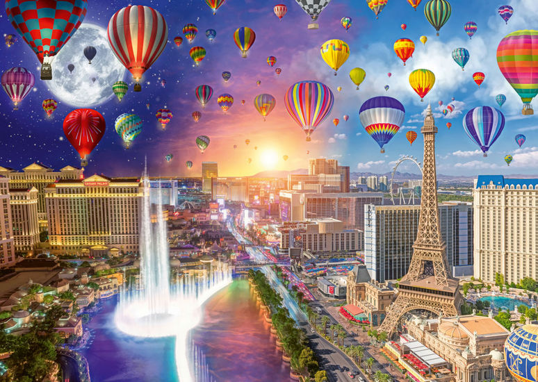 Puzzle Schmidt Las Vegas, Día y Noche de 1000 Piezas