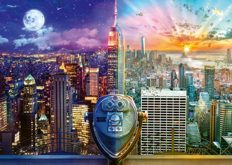 Puzzle Schmidt Nueva York, Día y Noche de 1000 Piezas