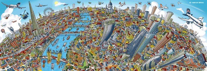 Puzzle Schmidt Panorama de Londres de 1000 piezas
