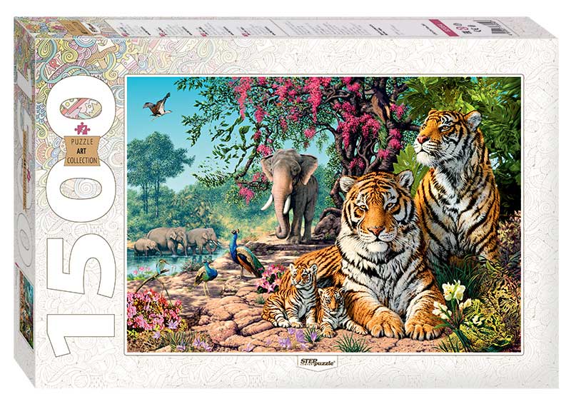 Puzzle Step Puzzle Tigres de 1500 Piezas