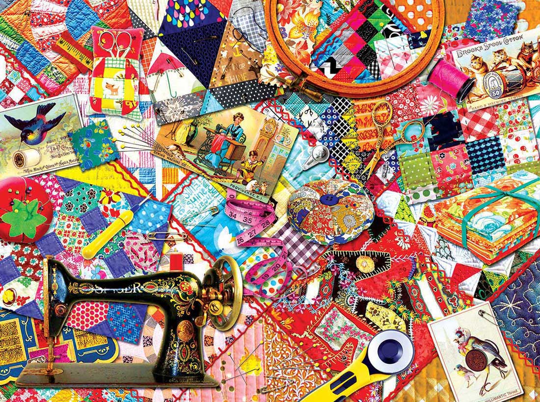 Puzzle SunsOut Cosiendo Colchas de 1000 Piezas